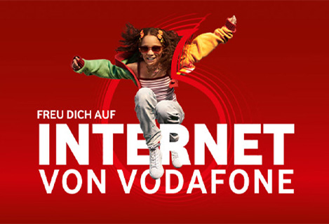 Freu dich auf Internet von Vodafone